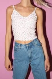 NICOLETTE RUFFLE TANK at Brandy Melville